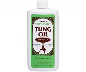 HOPE'S Pure Tung Oil, Waterproof Natural Wood Finish & Sealer