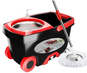 Tsmine Premium Spin Mop With Bucket & Wringer